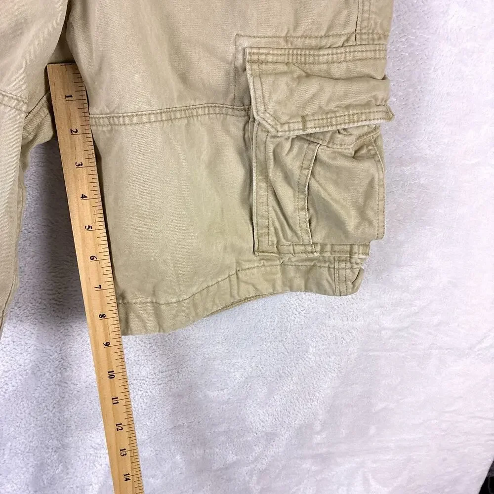 VTG Y2K Abercrombie & Fitch Cargo Shorts Men 30 Khaki Paratrooper Military Baggy